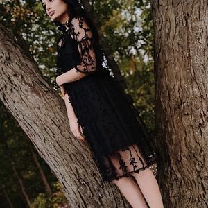 Black lace dress